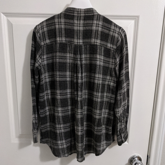 Madewell Terrace Wool-Blend Lace-Up Plaid Shirt XS - Picture 3 of 5
